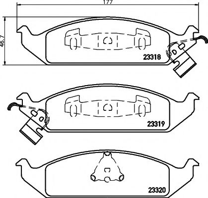 Imagine set placute frana,frana disc MINTEX MDB1784