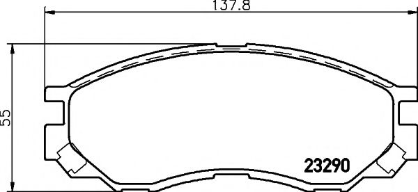 Imagine set placute frana,frana disc MINTEX MDB1823