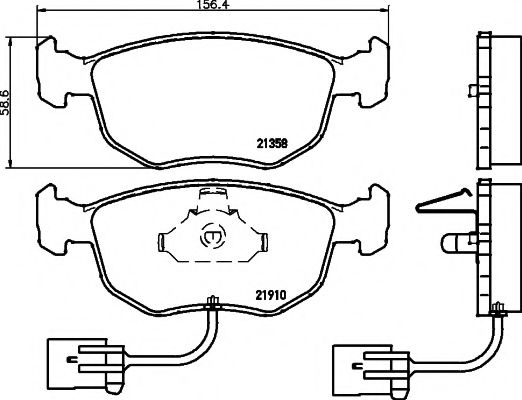 Imagine set placute frana,frana disc MINTEX MDB2193