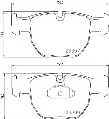 Imagine set placute frana,frana disc MINTEX MDB2227