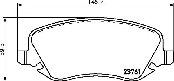 Imagine set placute frana,frana disc MINTEX MDB2362