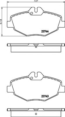 Imagine set placute frana,frana disc MINTEX MDB2539