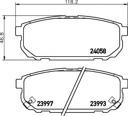 Imagine set placute frana,frana disc MINTEX MDB2590