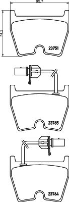 Imagine set placute frana,frana disc MINTEX MDB2601