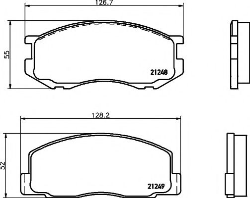 Imagine set placute frana,frana disc MINTEX MDB2602