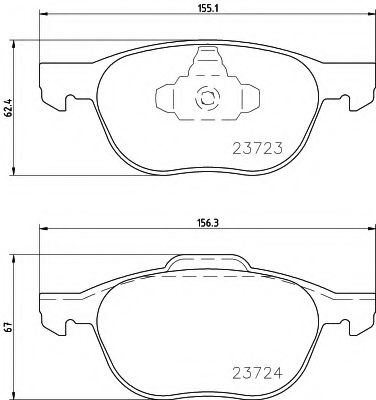 Imagine set placute frana,frana disc MINTEX MDB2634