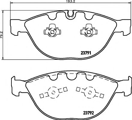 Imagine set placute frana,frana disc MINTEX MDB2646