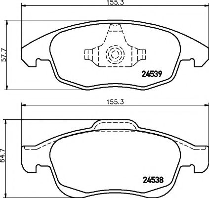 Imagine set placute frana,frana disc MINTEX MDB2890