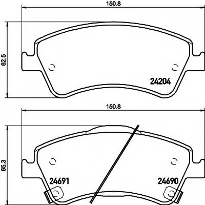 Imagine set placute frana,frana disc MINTEX MDB2933