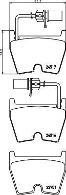 Imagine set placute frana,frana disc MINTEX MDB2970