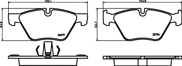 Imagine set placute frana,frana disc MINTEX MDB3007