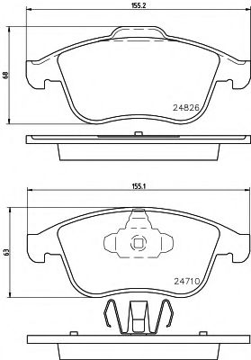 Imagine set placute frana,frana disc MINTEX MDB3030