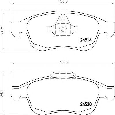 Imagine set placute frana,frana disc MINTEX MDB3043