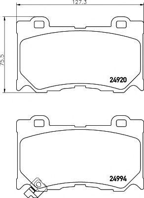 Imagine set placute frana,frana disc MINTEX MDB3049