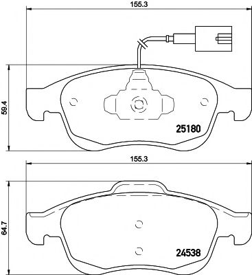 Imagine set placute frana,frana disc MINTEX MDB3120