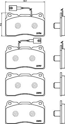 Imagine set placute frana,frana disc MINTEX MDB3138