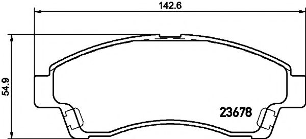 Imagine set placute frana,frana disc MINTEX MDB3264