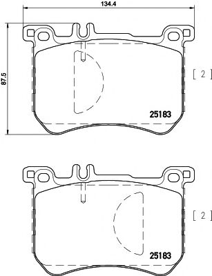 Imagine set placute frana,frana disc MINTEX MDB3288