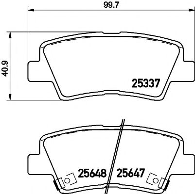 Imagine set placute frana,frana disc MINTEX MDB3306