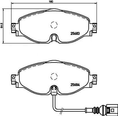 Imagine set placute frana,frana disc MINTEX MDB3340