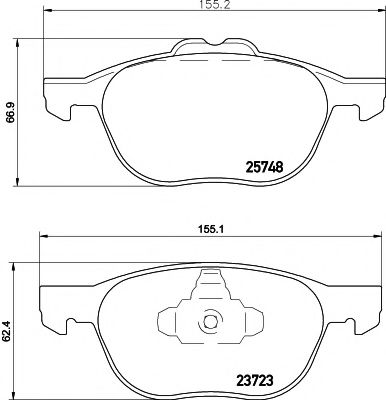 Imagine set placute frana,frana disc MINTEX MDB3362