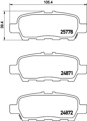 Imagine set placute frana,frana disc MINTEX MDB3396