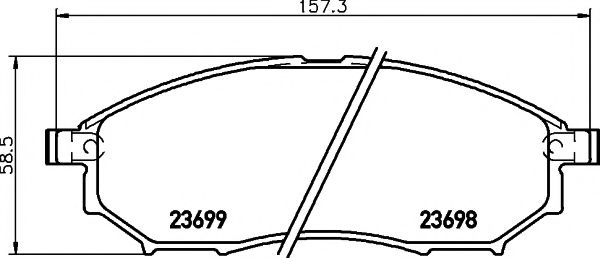 Imagine set placute frana,frana disc MINTEX MDB3399