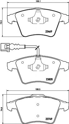 Imagine set placute frana,frana disc MINTEX MDB3411