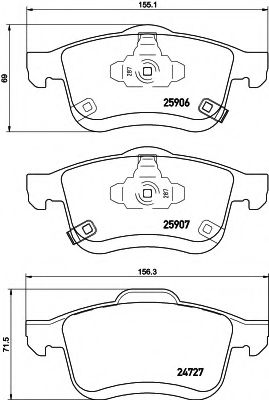 Imagine set placute frana,frana disc MINTEX MDB3424