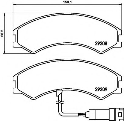 Imagine set placute frana,frana disc MINTEX MDB3744