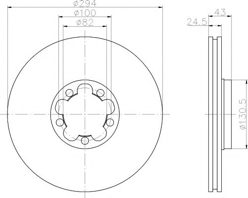 Set frana, frana disc MINTEX MDK0117