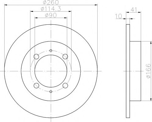 Set frana, frana disc MINTEX MDK0120