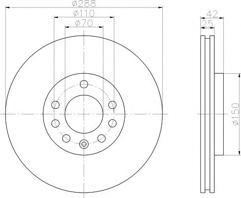 Set frana, frana disc MINTEX MDK0135