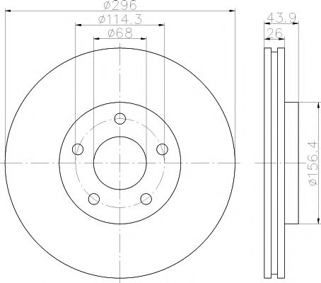 Set frana, frana disc MINTEX MDK0232