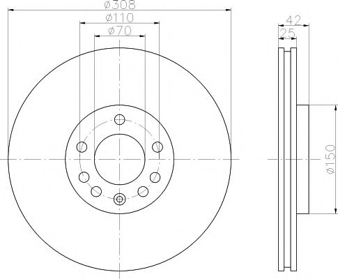 Set frana, frana disc MINTEX MDK0241