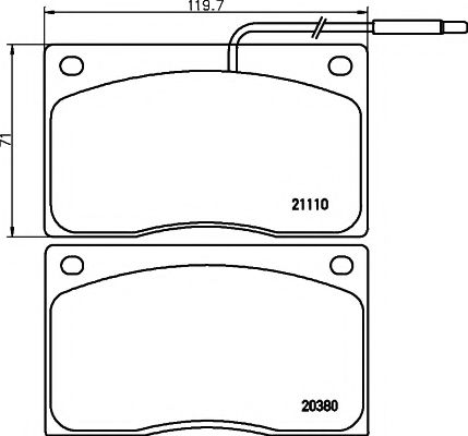 Imagine set placute frana,frana disc MINTEX MGB443