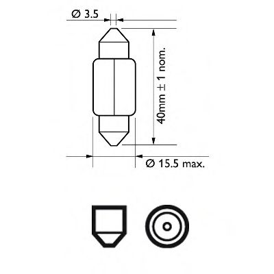 Imagine Bec, lumini interioare PHILIPS 12850CP