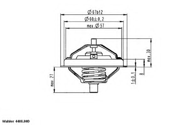 Imagine termostat,lichid racire WAHLER 4488.80D0