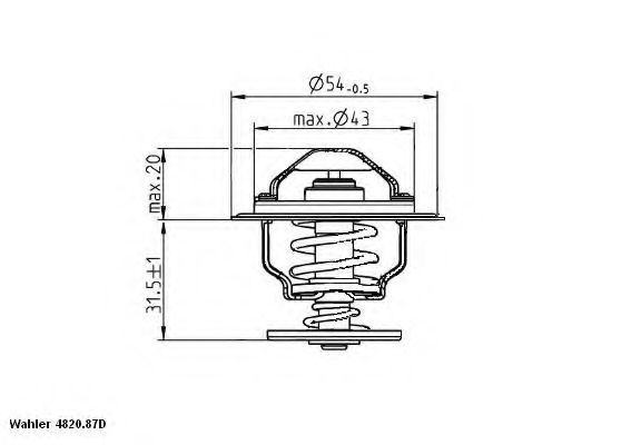 Imagine termostat,lichid racire WAHLER 4820.87D