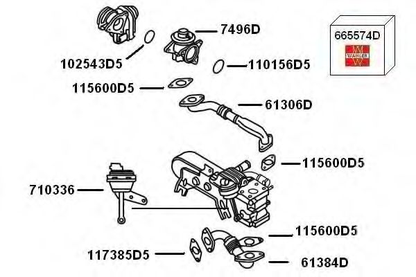 Imagine supapa de control vacuum,EGR WAHLER 710336