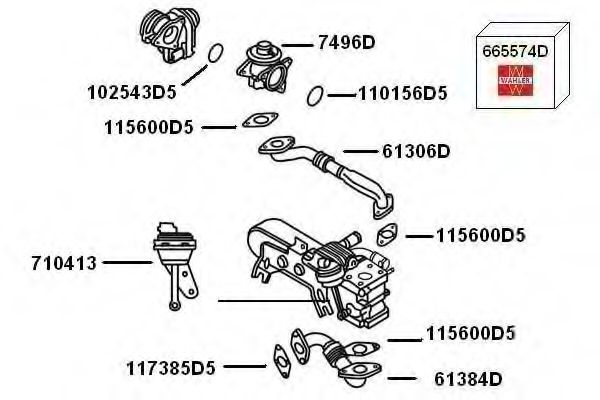 Imagine supapa de control vacuum,EGR WAHLER 710413