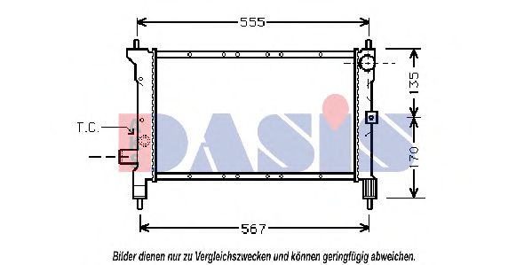 Imagine Radiator, racire motor AKS DASIS 020280N