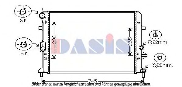 Imagine Radiator, racire motor AKS DASIS 040019N