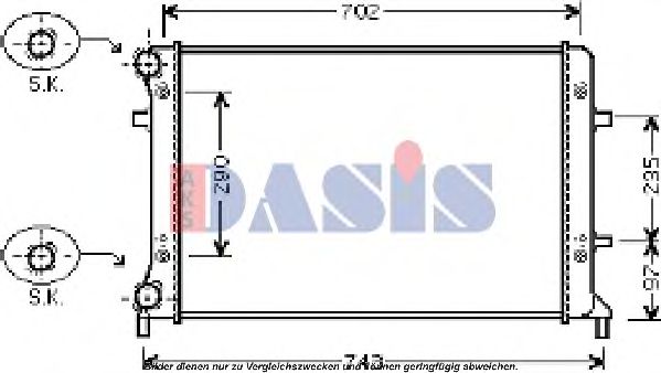 Imagine Radiator, racire motor AKS DASIS 040031N