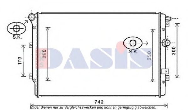 Imagine Radiator, racire motor AKS DASIS 040048N