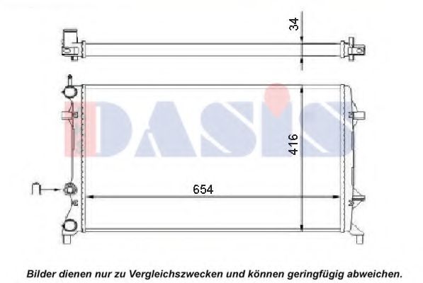 Imagine Radiator, racire motor AKS DASIS 040049N