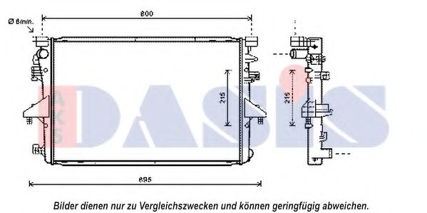 Imagine Radiator, racire motor AKS DASIS 040051N