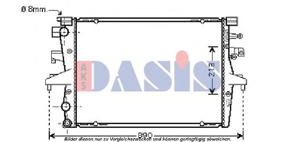 Imagine Radiator, racire motor AKS DASIS 041007N