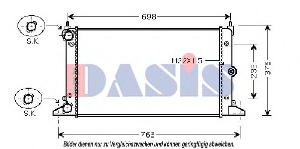 Imagine Radiator, racire motor AKS DASIS 041990N