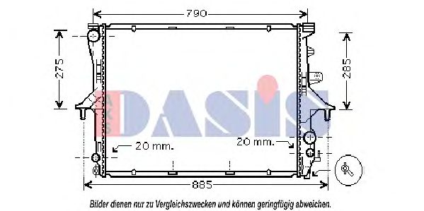 Imagine Radiator, racire motor AKS DASIS 044000N